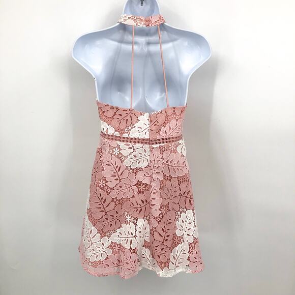 BARDOT JUNIOR Gemma Lace Halter Dress Girls Size 12 Pink White Two Tone NWT - Picture 7 of 15